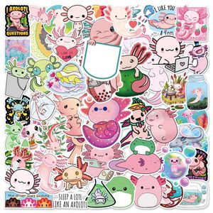 Nouveau Sexy 50 pcs Animal mignon Axolotl dessin animé autocollants décalcomanies bricolage vélo bagages planche à roulettes ordinateur portable Scrapbook Graffiti autocollant enfant classique jouets