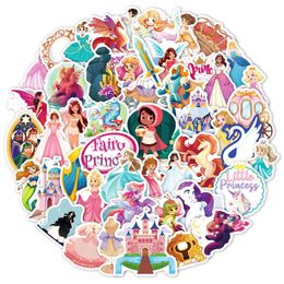Nieuwe sexy 50 -stcs Fairy Princess Cute Cartoon Graffiti Sticker Girls Laptop Guitar Skateboard Bagage Kinderen Classic Toys Sticker Decals