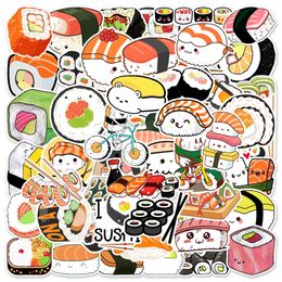 Nieuwe sexy 50 stks sushi eten schattig graffiti stickers cartoon stickers klassiek speelgoed diy dagboek koffer plakboek telefoon laptop fiets sticker