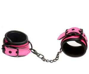 Menottes réglables en PU, manchettes de cheville, contraintes BDSM, jouet sexuel de Bondage, accessoires exotiques