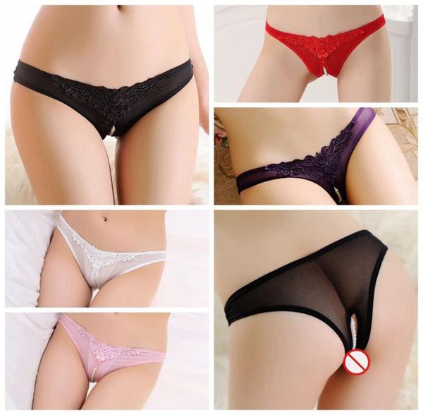 Nouvelle lingerie sexy cospla brodé de massage perlé pantalon t pantalon t perspective basse taille sous-vêtements sexy en dentelle 5 couleurs 9823402