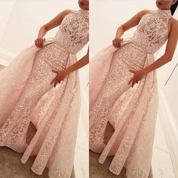 Nouvelles sur-baces de surchauts arabes roses sexy robes de mariée sirène