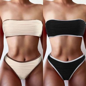 Nouvelle couleurs unis sexy en tissu spécial bikini de maillots de bain pour femmes