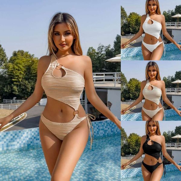 Nuevo sexy stripe sólido color sólido tono múltiple bikini traje de baño para mujeres