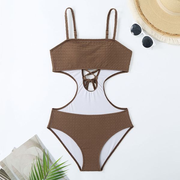 Traje de baño ajustado estilo playa de verano con bikini de diseñador de ropa para mujer sexy