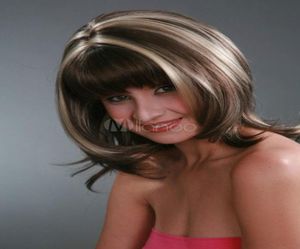 New Sexy Women039s Medium Brown Blonde Wig Beautiful Natural Fashion Hair Wigs 6862375