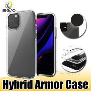 Dual Layer Protector Clear Phone Case voor iPhone 14 13 12 Pro Max 11 XR Samsung S23 Ultra A71 A21S Cases izeso