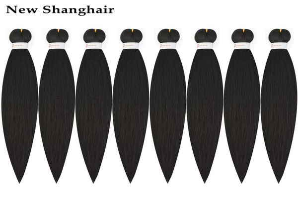 Nouveau shanghair 26 pouces tresses faciles tresses tresses synthétiques extensions de cheveux 90gpcs