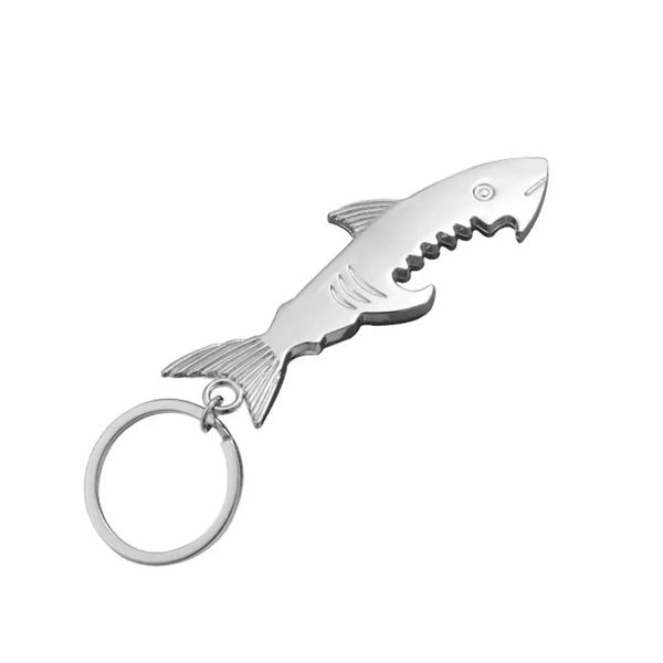 Nouveau ouvre-bouteille de requin porte-clés en forme d'alliage de Zinc ouvre-bouteille de bière femmes hommes porte-clés Unique cadeau créatif