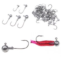 Nuevo Sharp Lead Hook Round Head Barb Anzuelos de pesca Equipo Hombres Jig Fishhook Moda de alta calidad 0 63by P2