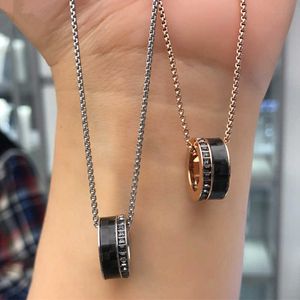 Ontwerper Rovski Luxury top sieraden accessoires Nieuwe Shijia Simple Transfer Bead Bead Men's ketting Heren ketting Mode Persoonlijkheid Paar kraagketen Gift sieraden