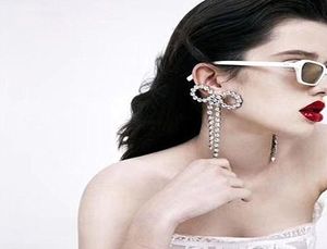 Nouveau brillant strass noeud papillon en forme de boucles d'oreilles pour femmes accessoires de mode Boutique Lady039s boucles d'oreilles déclaration bijoux5804468