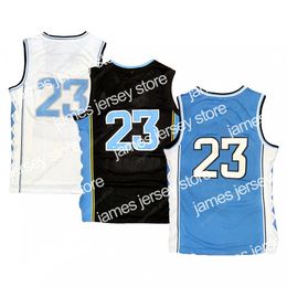Nieuw schip van ons Michael MJ #23 Basketball jersey heren allemaal gestikt blauw witte zwarte maat S-3XL topkwaliteit jerseys