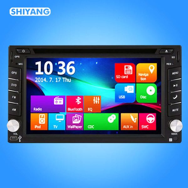 Nouveau SHIYANG 178 2DIN voiture DVD GPS Navigation lecteur universel AM/FM/BT/CD 6.2 pouces MP5 commande au volant 12 V 7388 Radio Audio