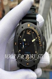Nouvelle montre de tournage 47 mm Black Face Rubber Super P 00616 mécanique Mouvement automatique Fashion Mens Watches avec sangle d'origine Box Don3204559