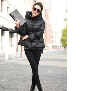 nouveau court vers le bas manteau élégant à capuche femmes vestes d'hiver grande taille noir rouge mode vente chaude 201029