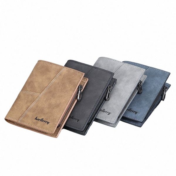 NOUVEAU MEN SLIM SLIM SLIM-CARD PU Le cuir masculin masculin pour hommes grossed billet court Tolder Multi-carte Coin Purse C7CJ #