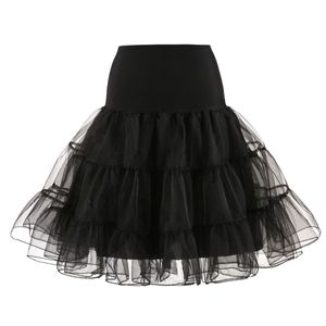 Nieuwe korte petticoat voor bruiloft Vintage Organza Petticoat Crinoline Underskirt Swing Tutu Rok