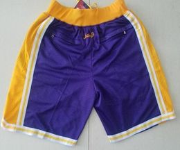 Nouveau short short d'équipe 9697 short de baseball vintage poche zippée vêtements de course violet jaune couleur juste fait taille SXXL6232660