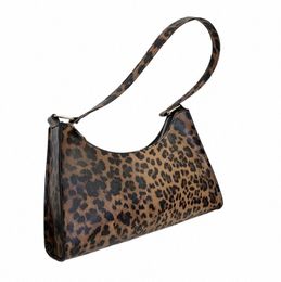 Nuevos bolsos para el hombro para mujeres, bolsos de axilas de cebra de alta calidad, bolso de bolso de leopardo de cuero Fi T6am#