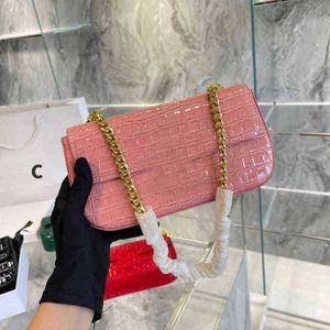 NUEVOS bolsos de hombro Underarm Luxury Bag Womens Designer Bag Chain Crossboby Bags Small Square Hobo 4 Colors Crocodile Messenger Packet Lady Purse 220611/220803