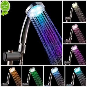 Pommeau de douche à Led, pulvérisateur de pluie, changement de couleur automatique, capteur de température, économie d'eau, pomme de douche pour salle de bain