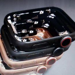 Nuevo Botón de inicio del rodillo lateral/Corona digital Chasis de placa de cuerpo de marco medio de aluminio para Apple Watch Serie 7 8 4 5 SE 6 40 mm 44 mm