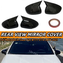 Nieuwe Side Wing Mirror Cover Caps Voor Mercedes A-klasse Cla W177 C118 2019-2021 Achteruitkijkspiegel Cover Shell case Trim Auto Accessoires