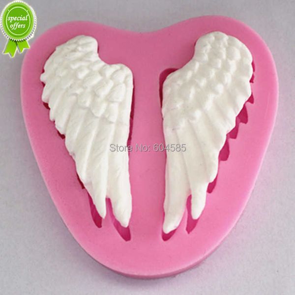 Nouveau Silicone aile d'ange Fondant Silicone sucre artisanat moules bricolage décoration de gâteau