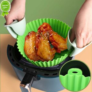 Nieuwe siliconenmand Pot Tray Airfryer Liner voor luchtfritabele herbruikbare containeraccessoires Pan Baking Mold Canister Shape Protector