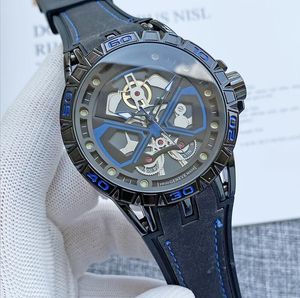 Marque Roger D 46mm montre pour hommes batterie à Quartz bracelet en gel de silice 8 couleurs montres de mode RD0912