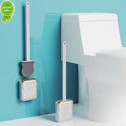 Nieuwe Siliconen Opzetborstel Toiletborstel Lekvrije Basis Handige Sanitaire Opzetborstel Opberghoes Wc Borstel Wandmontage
