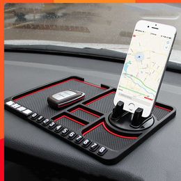 Nieuwe Siliconen Auto Anti-Slip Mat Auto Telefoon Houder Non Slip Sticky Anti Slide Dash Telefoon Mount Parkeer nummer Kaart Auto Pad Mat Gadget