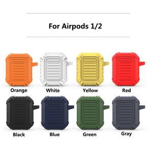 Nouvelle coque en silicone avec crochet pour Apple AirPods 3 Pro 1/2 housse de protection antichoc épaisse pochette écouteurs