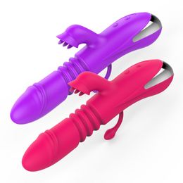 Varilla telescópica de carga de silicona para mujer, masturbación, lengua, vibrador, juguetes sexuales para adultos, venta al por mayor