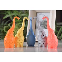Nieuwe Silicone Elephant Shape Mok Cup Losse Blad Kruid Endfilter Thee Infuser # R571