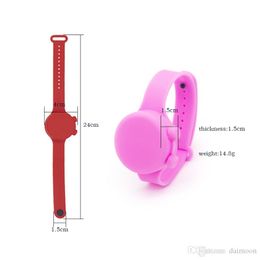 Nouveau distributeur portable désinfectant maison distribution Portable Bracelet Silicone Squeezy Bracelet main