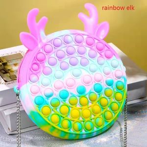 Nieuwe Siliconen Handtassen Potlood Case Push It Coin Leuke Simple Dimple Stationaire Unicorn Bag Sensory Coin Portemonnee Pop Fidget Speelgoed