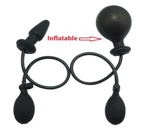 NIEUWE SILICONE grote zwarte pomp omhoog Vliegtuig opblaasbare bulk dildo anale buttplug dildo dilatator sex speelgoed voor mannen vrouw gay y18110102532098