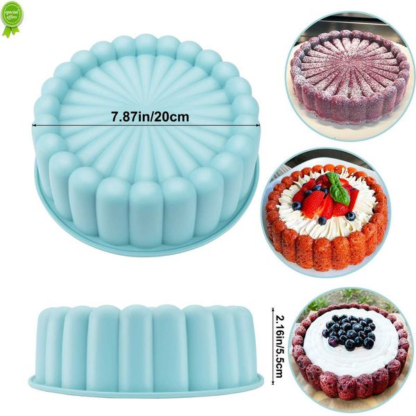 Nuevo molde redondo de silicona para hornear pasteles Charlotte, molde para Flan de esponja, molde para hornear tarta de fresa, moldes de silicona para cocina