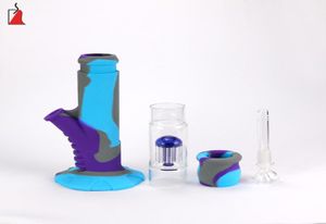 Nouveau silicone fumer conduite d'eau bong en caoutchouc tabac conduite d'eau durable fumer bong coloré silicone bong7682178