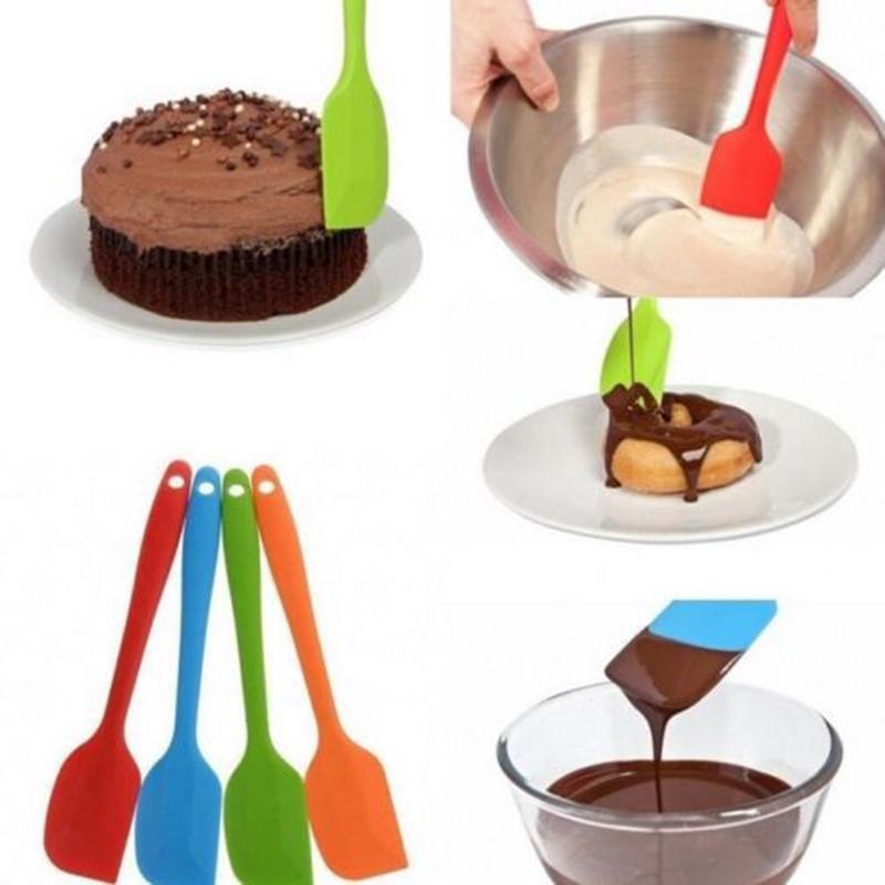 Novo Silicone Espátula Creme / Manteiga Raspador De Espátula De Bolo De Borracha Antiaderente para Cozinhar Baking Máquina de Lavar Louça Resistente Ao Calor Seguro assar ferramentas