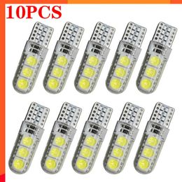 Nouveau Silicone W5W LED Ampoule 5W5 12V 7000K 6 SMD T10 LED Voiture Intérieur Dôme Lecture Lumière Auto Wedge Côté Plaque D'immatriculation Lampe Blanc 194