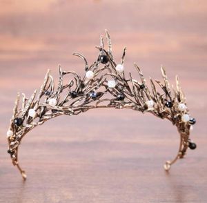 Nieuwe zilveren gouden kronen haaraccessoire strass juwelen mooi zonder kam tiara haarband zilveren bling bling bruiloft accessoire6405381