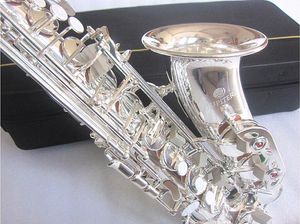New Silvering Jupiter Alto Sax JAS-700Q Saxophone Mib Tune E Plat Instrument de Musique Corps en Laiton Plaqué Argent Clé avec Embouchure