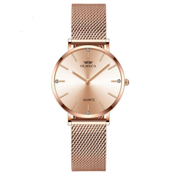 Nouvelle montre de mode simple pour femme montre pour femme mignon Quartz Ins Style ultra-mince 6.5mm en acier inoxydable 30M étanche