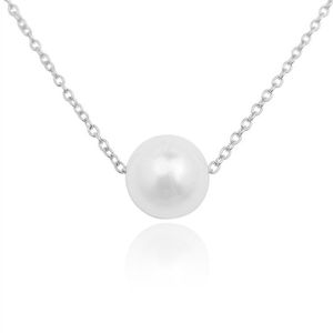 Collier pendentif en perles simples, chaînes de clavicule plaquées or et argent pour femmes et filles, bijoux de décoration de Club de fête