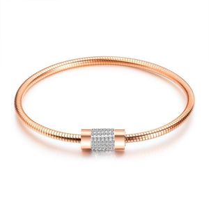 Nouveau simple ins élégant à la mode diamant femme bracelet bracelet créateur de mode 316L bracelets en acier inoxydable bijoux pour filles cadeau