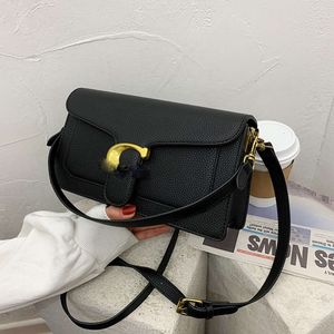 Nouveau sac sous-armoise épissé de couleur unie simple et polyvalente, sac à bandoulière pour femmes