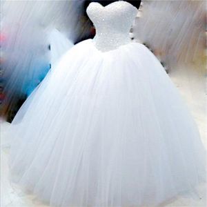 Nieuwe eenvoudige witte gezwollen baljurk lieverd quinceanera jurken feestjurk speciale gelegenheid jurks zoet 16 Vestido longo qc1501 270y